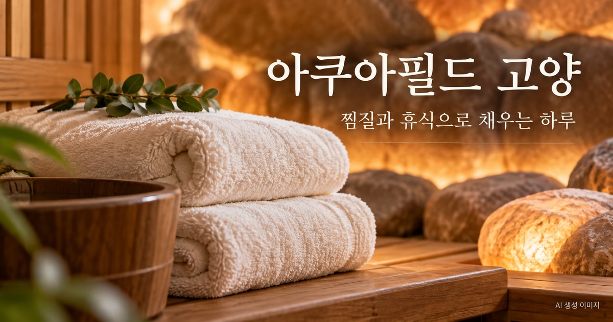 고양 아쿠아필드 찜질스파 공간과 방문 준비 여행 안내 AI 생성 이미지