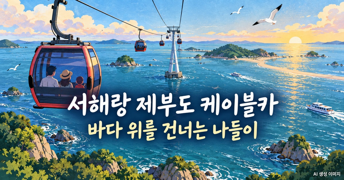 경기 화성 서해랑 제부도 해상케이블카 운영시간과 이용법 여행 안내 AI 생성 이미지