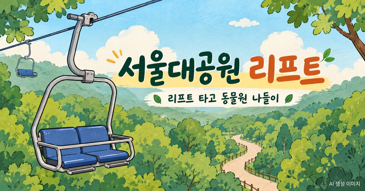 과천 서울대공원 스카이리프트와 동물원 방문 준비 여행 안내 AI 생성 이미지